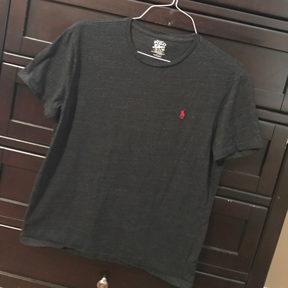 Heather black Polo T-shirt