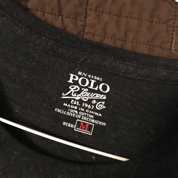 Heather black Polo T-shirt - Picture 3 of 3