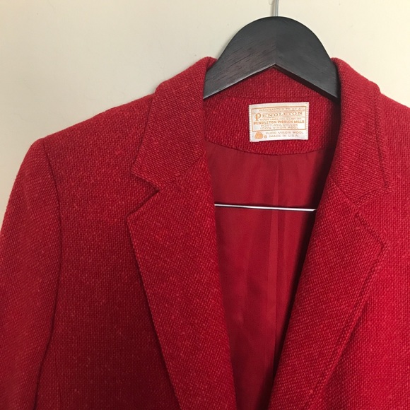 Vintage Red Pendleton Blazer - Picture 3 of 7