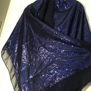 Navy Sequin fancy scarf!