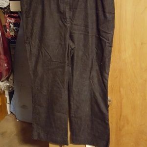 Black denim wide legged pants