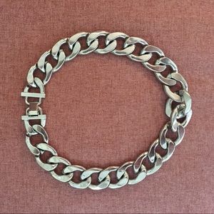 Silver chain chocker necklace