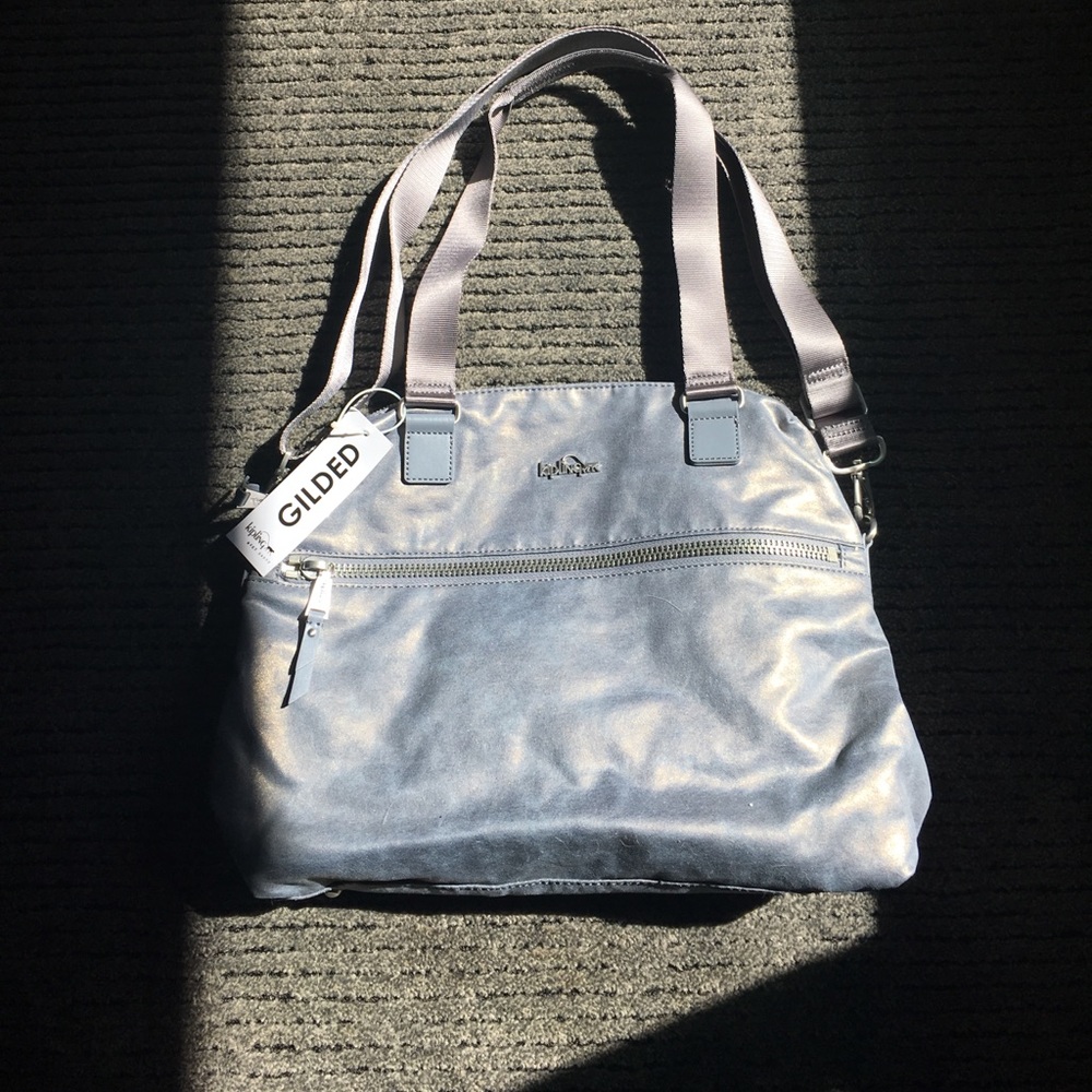 Kipling Jessica handbag, Silver Leaf Metallic, NWT