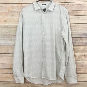 Armani Exchange White Textured Collared Shirt