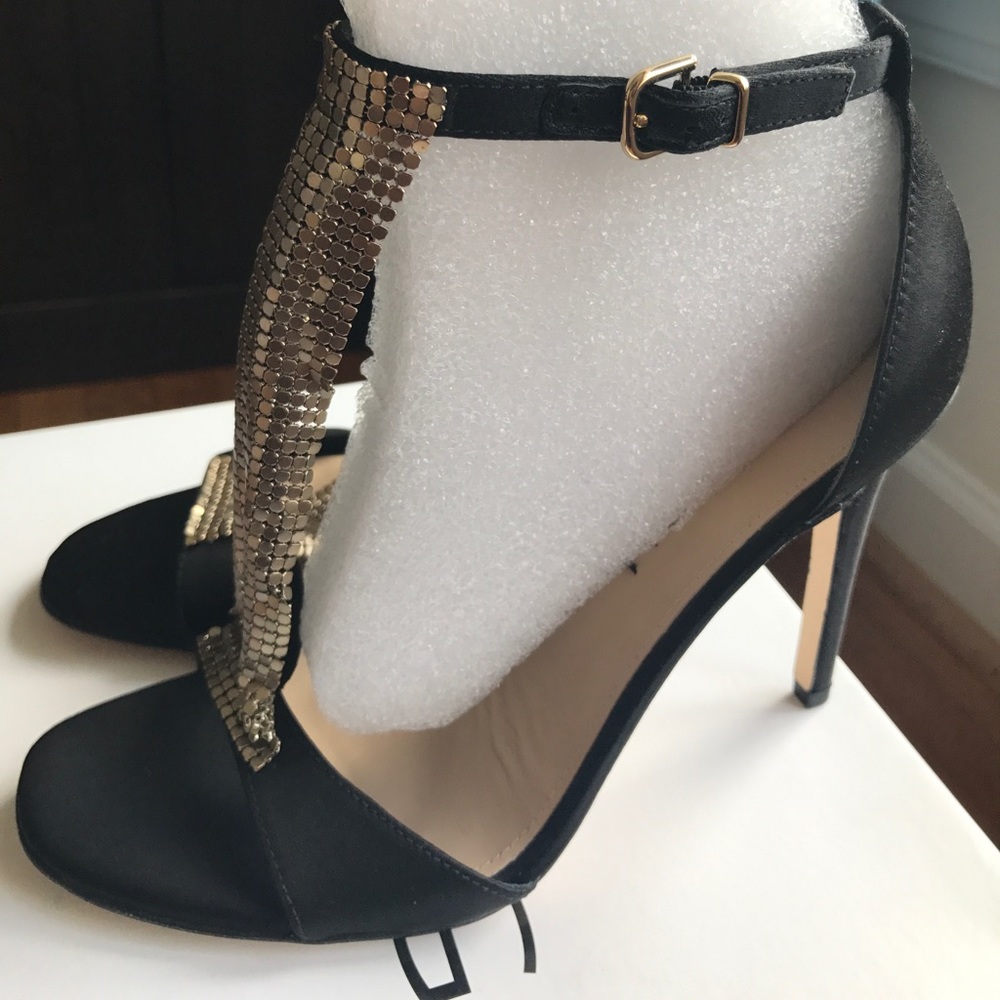 Black and gold Via Spiga sandals