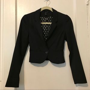 H&M Black Cropped Blazer Size 2