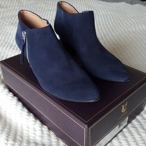 Vince Camuto blue suede bootie