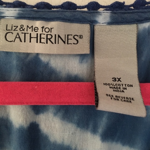 Blue/White Tie Dyed Shirt - Picture 4 of 4