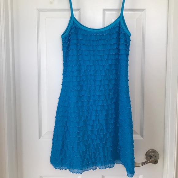 Blue Ruffled Dress - Picture 2 of 3