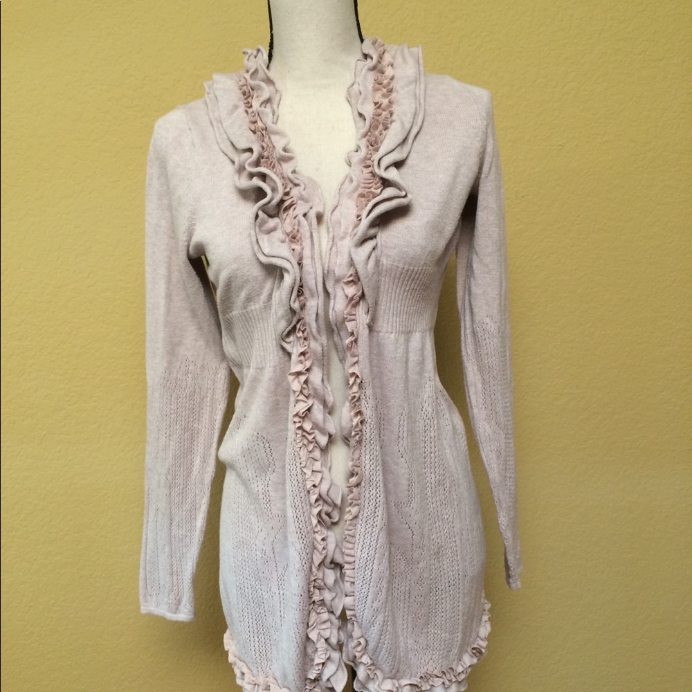 Long sweater, light mauve