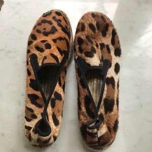 JCrew calf hair espadrille slip-on sneaker