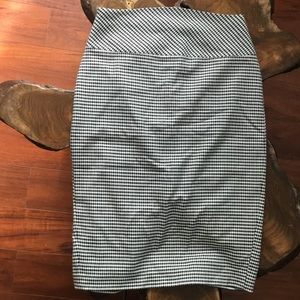 Express Herringbone High Waist Midi Skirt