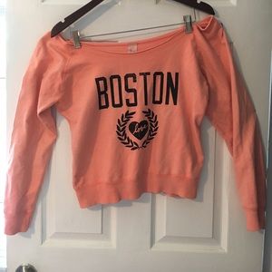 Off the shoulder Boston sweater✨