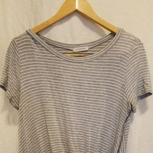 Grey Striped Knot Tee