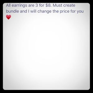 Sale on earrings