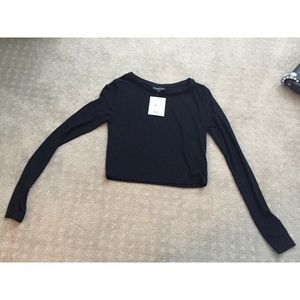 Topshop black crop top