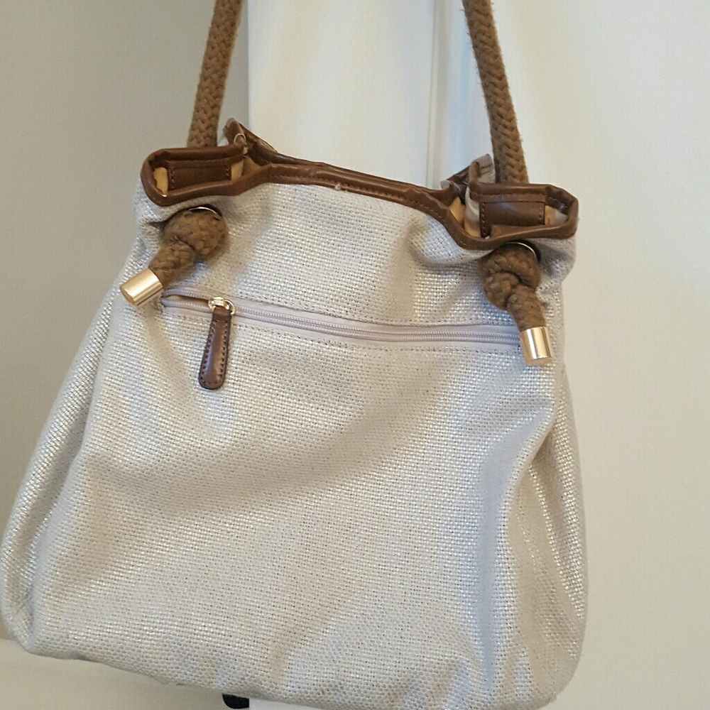 Neutral colored Over-the-Shoulder purse