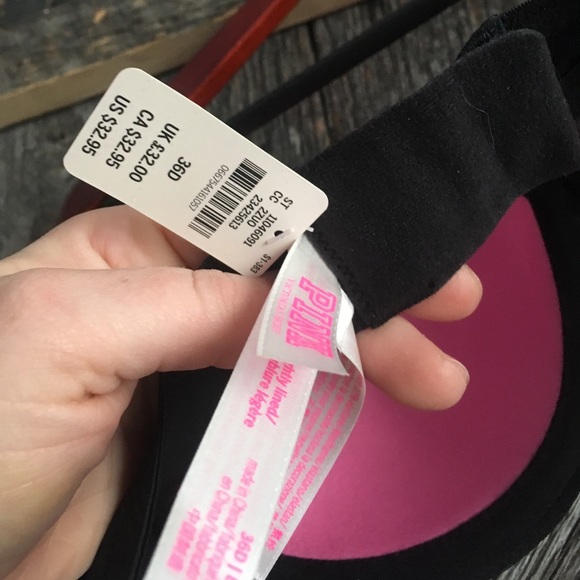 NWT Victoria’s Secret PINK Black Bra - Picture 3 of 5