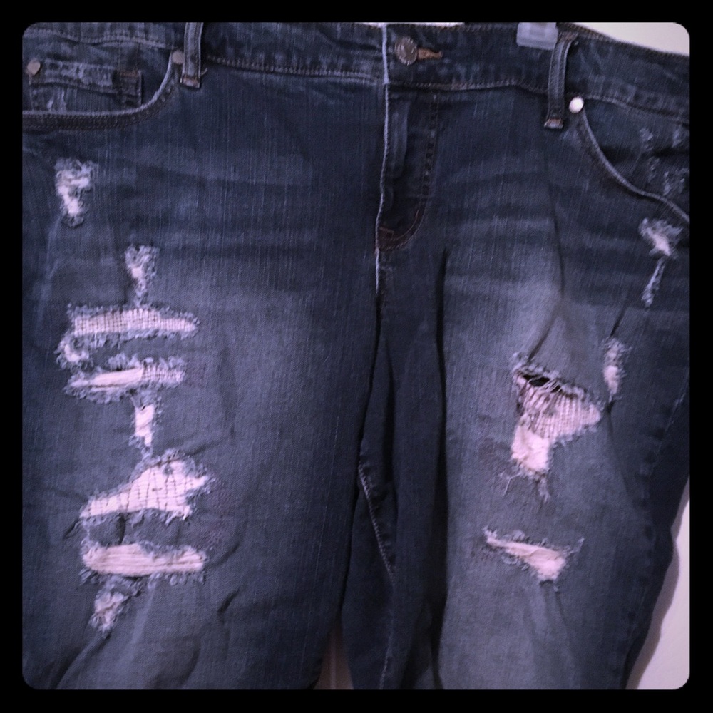 Blue Jean Shorts with Rips from Torrid