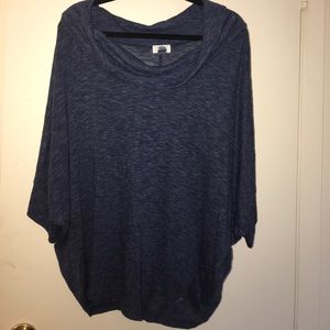 Navy blue cowl neck sweater