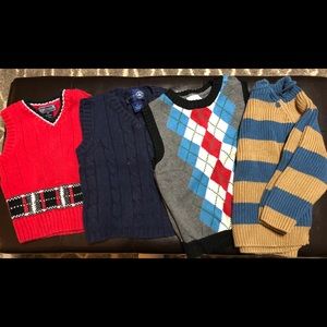 Toddler Boy Size 3t sweater vest and 1 sweater