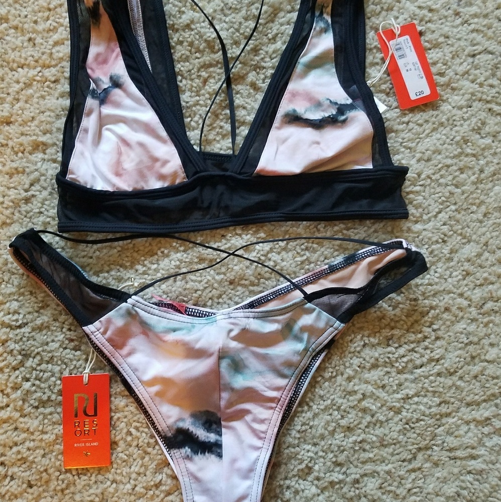 NEVER WORN NWT Sexy Bikini with sheer panels