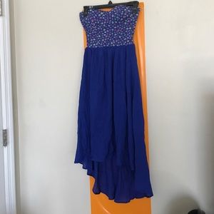 Floral strapless dress