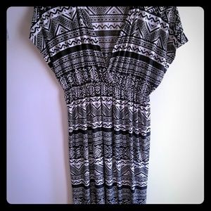 Tribal short maxi dress