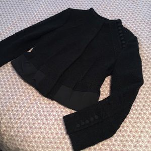 BCBGMaxAzria Cropped Woven Wool Jacket