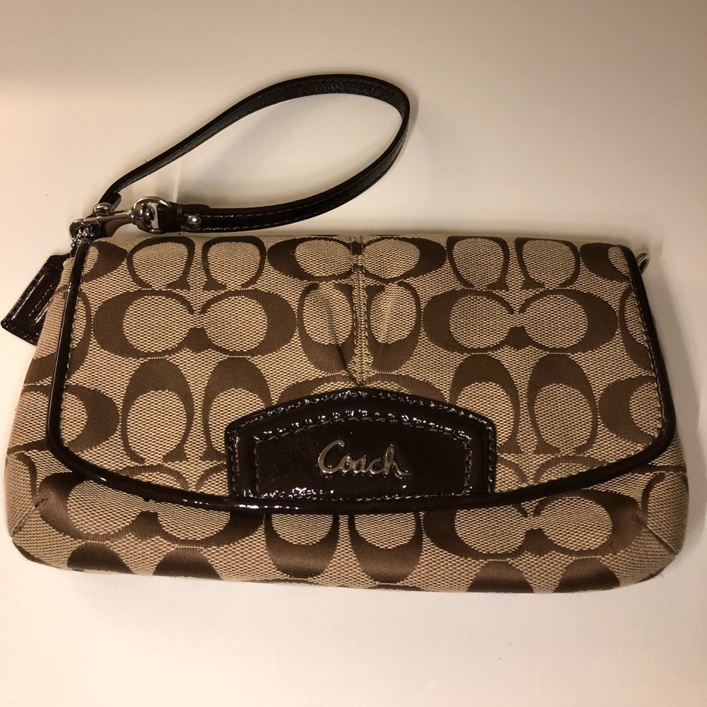 Coach signature wristlet
