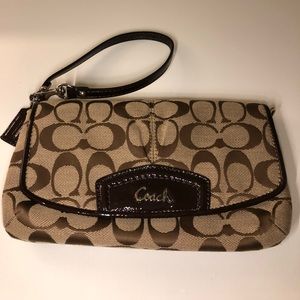 Coach signature wristlet