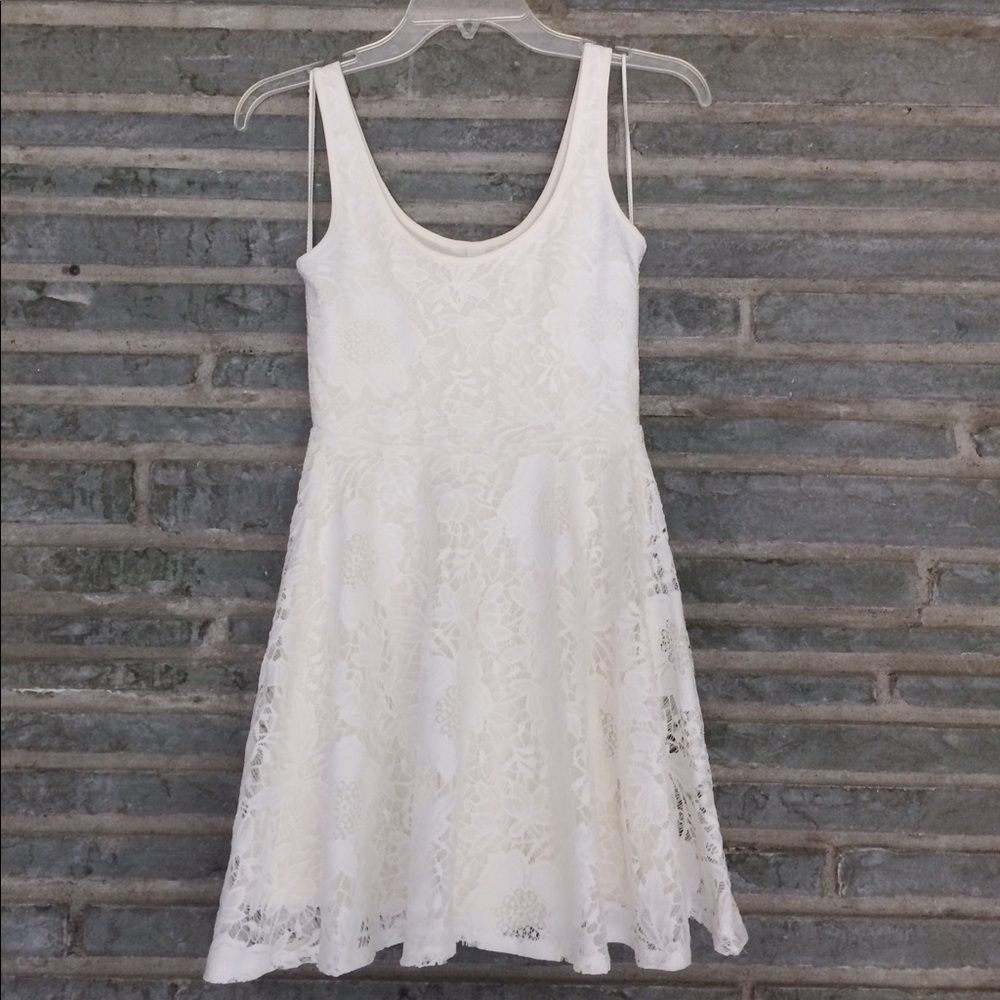 Aeropostale white lace skater dress