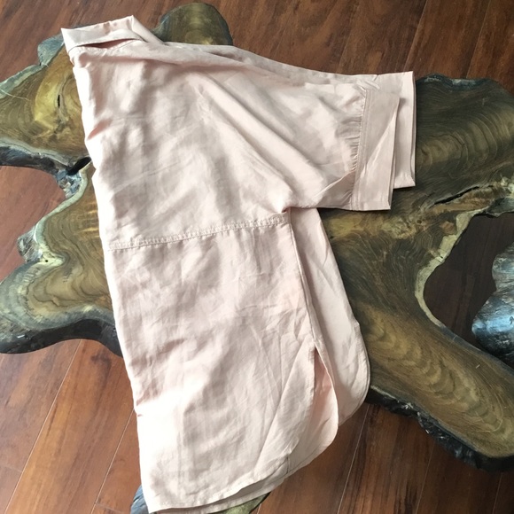 Beautiful blush silky button front top - Picture 4 of 4