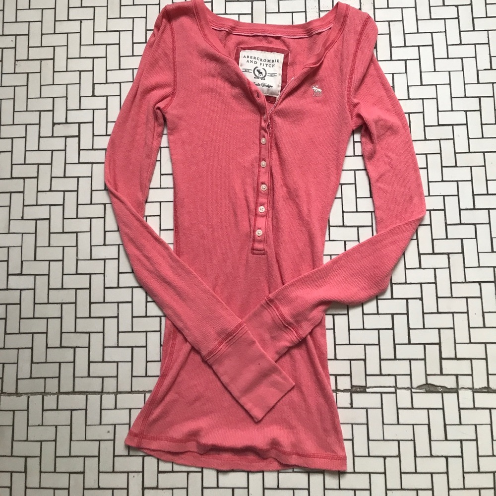Long Sleeve Pink Abercrombie Top