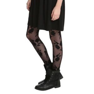 🌹 Black Rose Tights 🌹