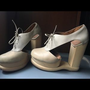 Jeffrey Campbell Wooden Cut Out Wedges