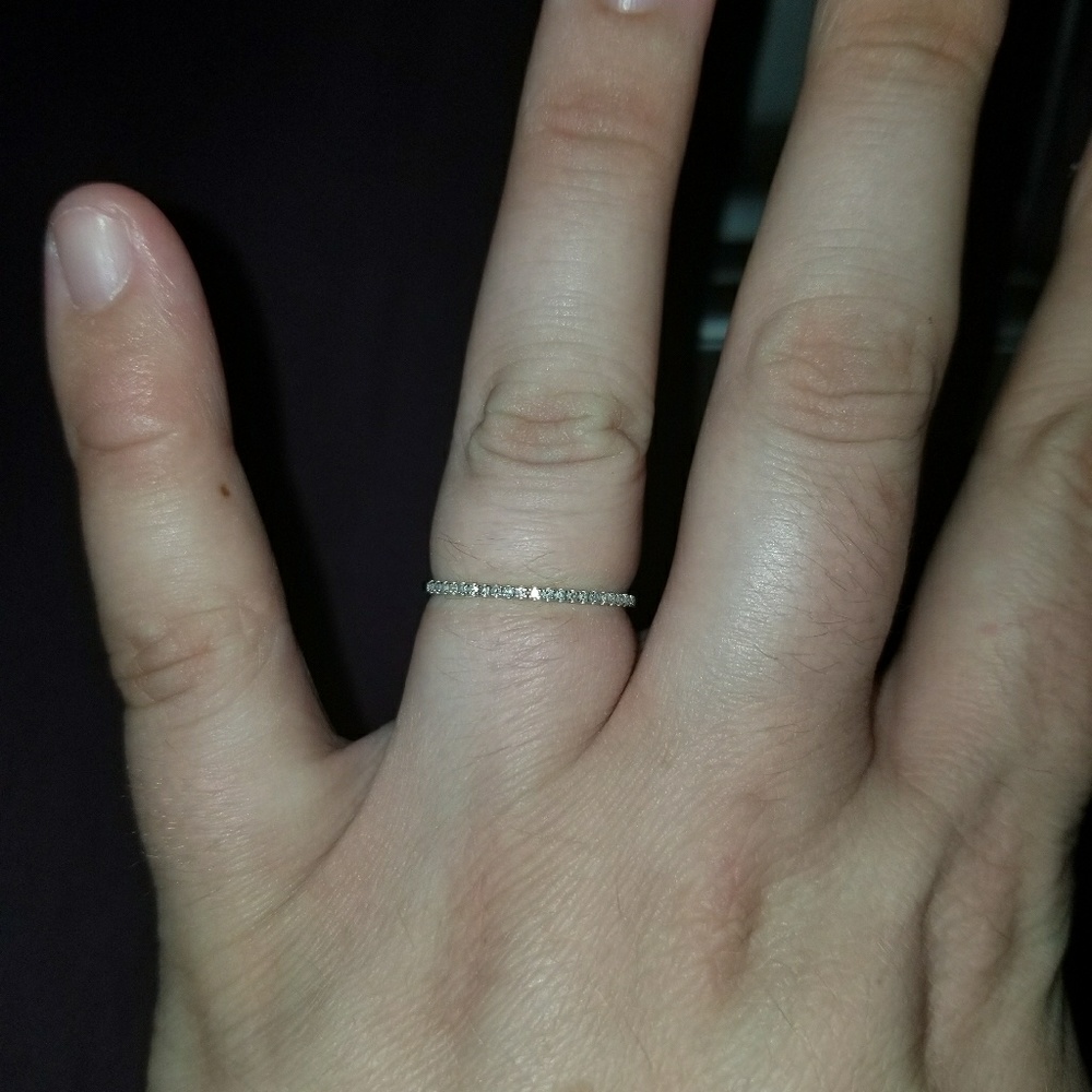 Diamond half eternity band
