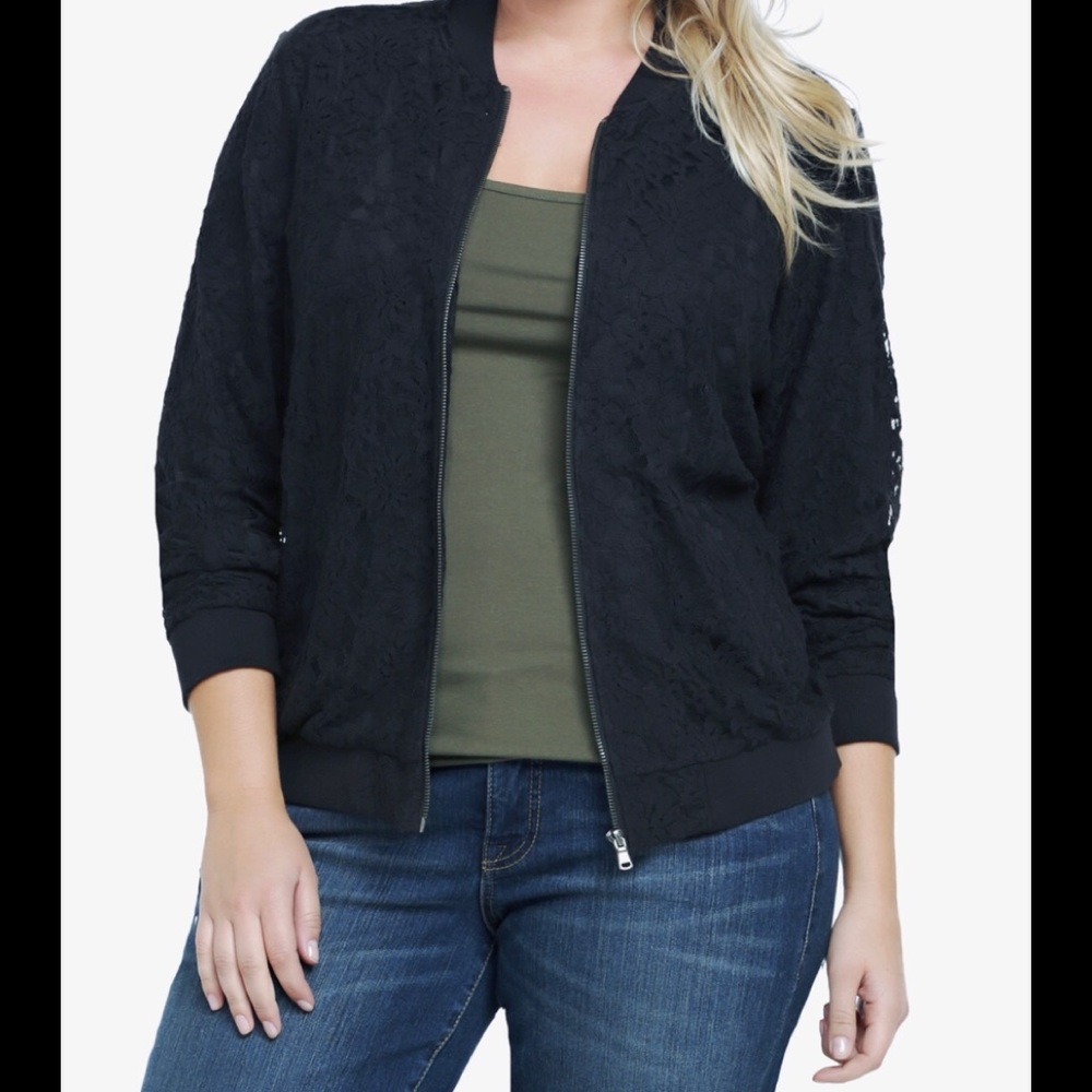Lace bomber jacket from Torrid