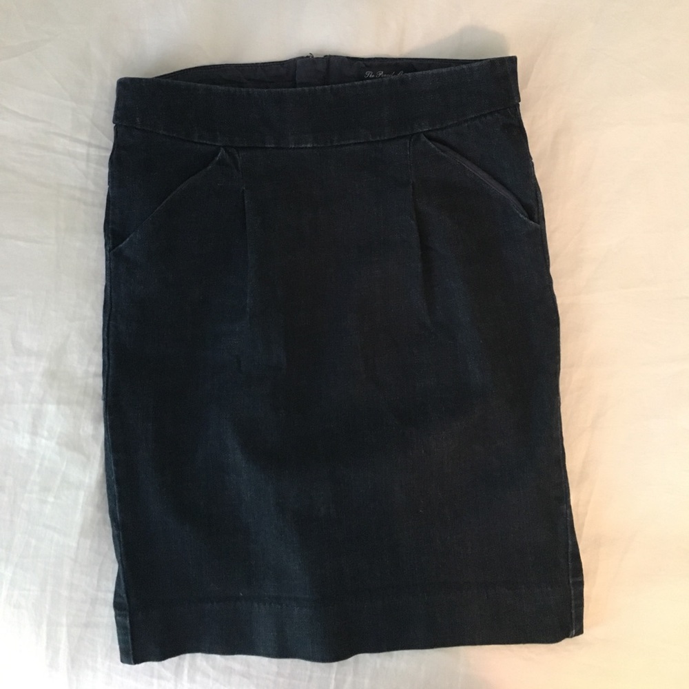 J. Crew classic denim pencil skirt