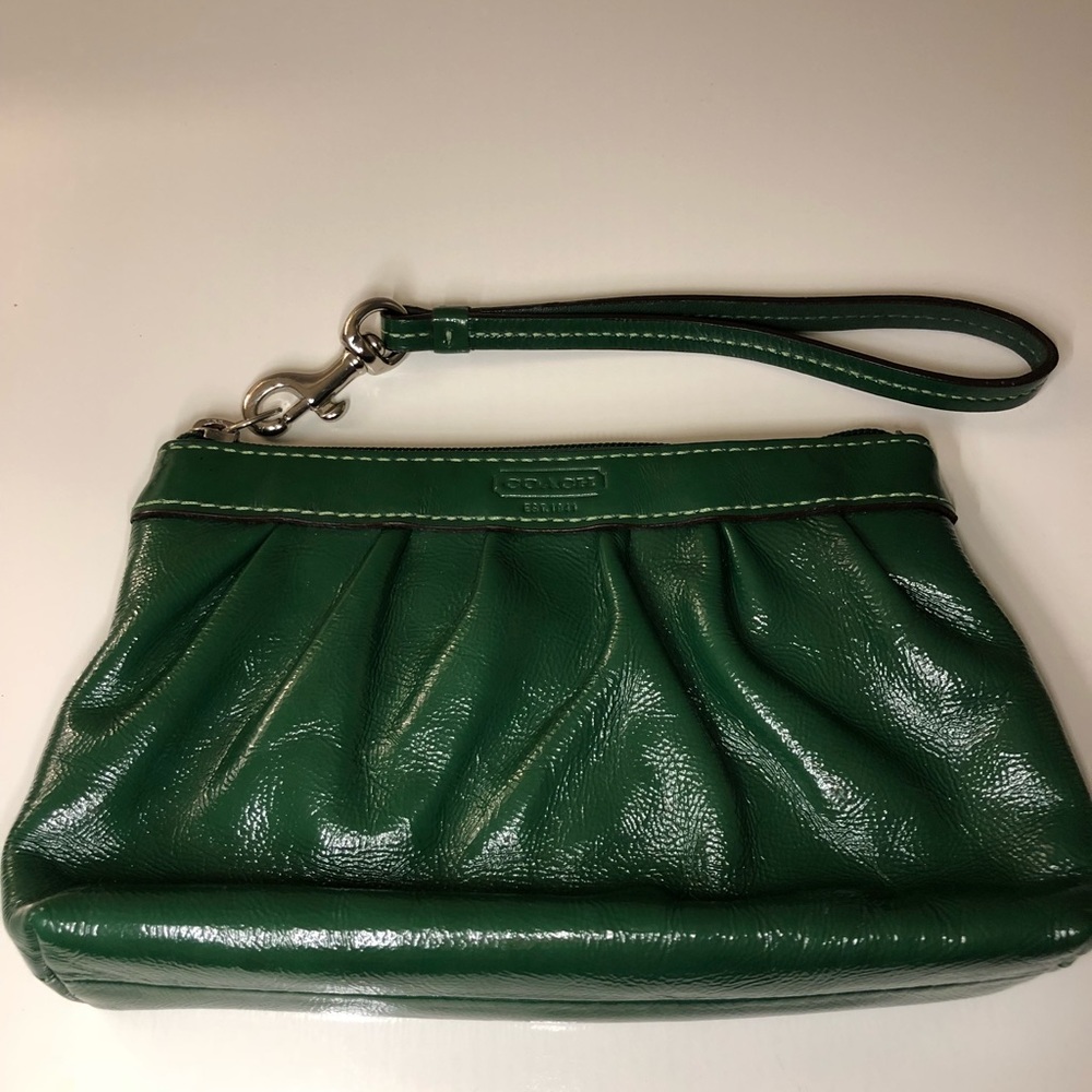 Green coach wristlet