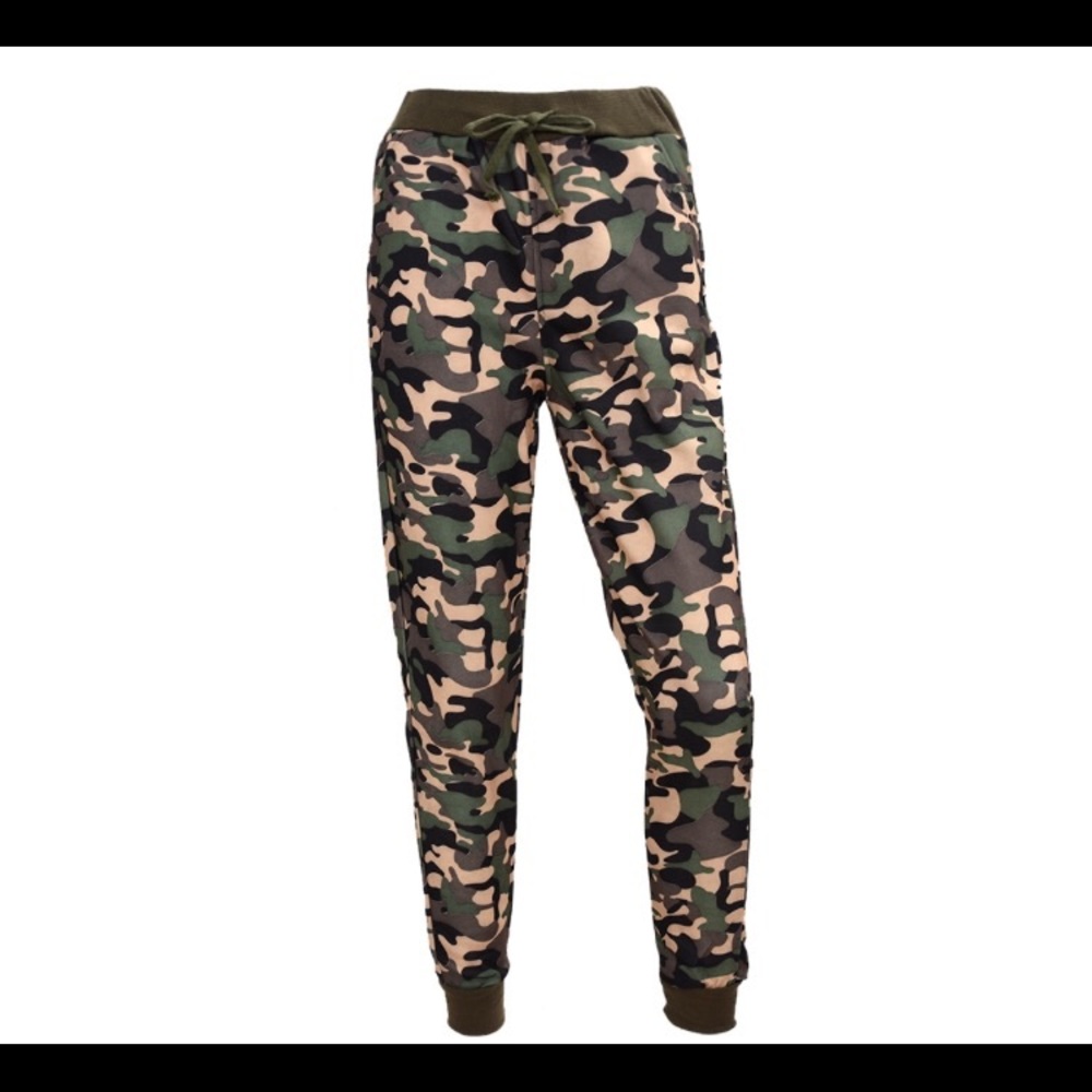 Camouflage elastic pants
