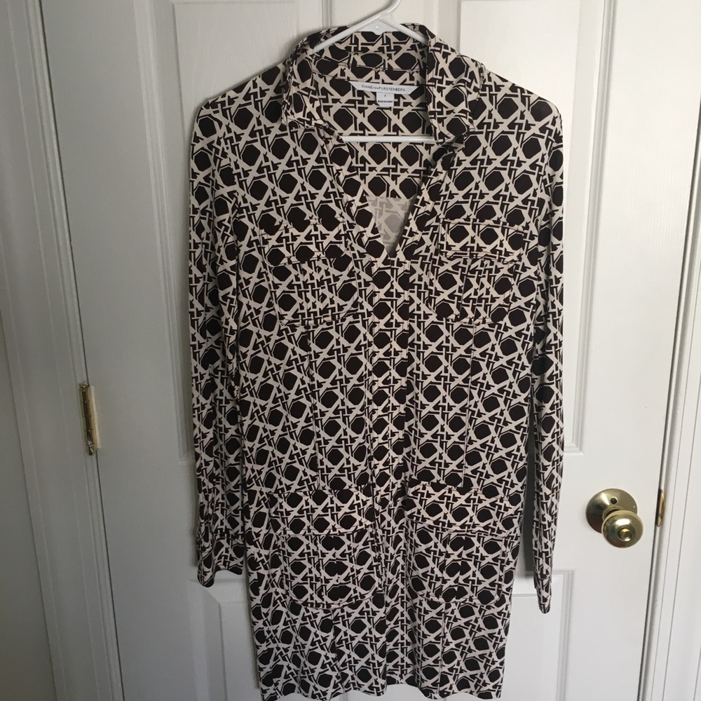 DVF mini shift dress