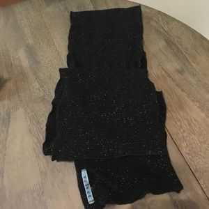 Velvet brand black sparkly scarf