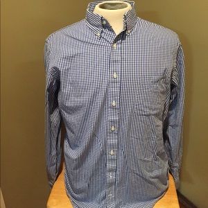 Lands' End checkered button up 16 x 36. EUC! Lands' End checkered button up 16 x 36. EUC!