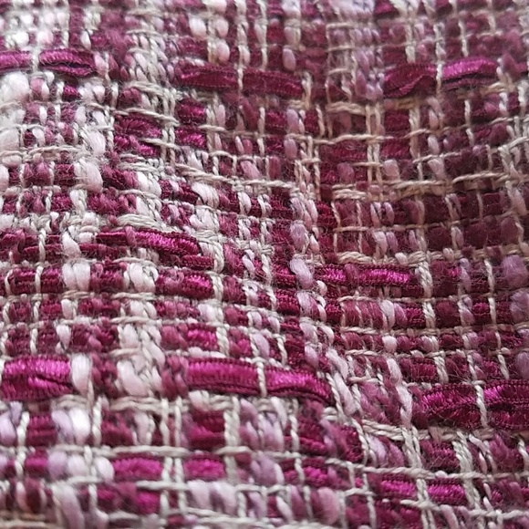 Ann Taylor raspberry tweed lined skirt - Picture 2 of 4