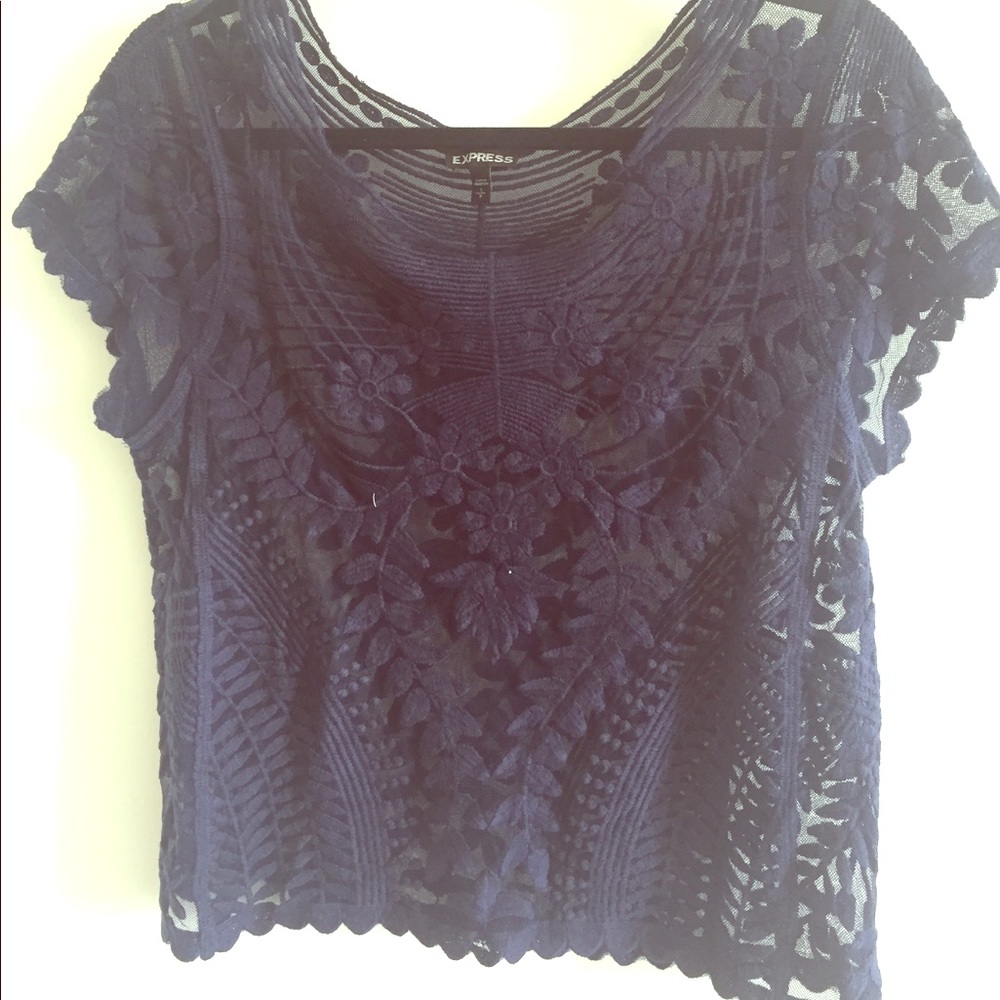 Sheer cropped express top