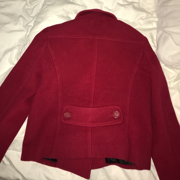 Express crop pea coat EUC Red - Picture 5 of 6