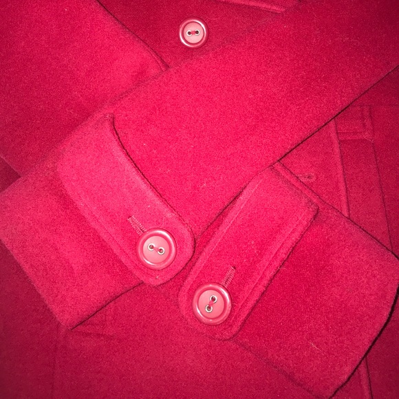 Express crop pea coat EUC Red - Picture 6 of 6