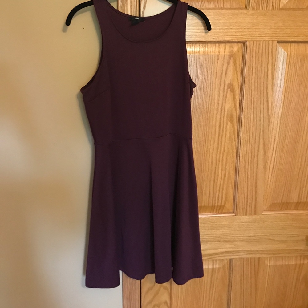 Fall dress in plum shade