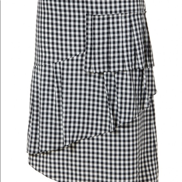 Tibi Gingham Asymmetrical Ruffle Skirt - Picture 3 of 3